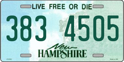 NH license plate 3834505