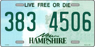 NH license plate 3834506