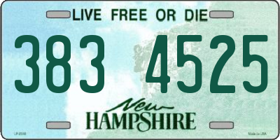 NH license plate 3834525