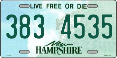 NH license plate 3834535
