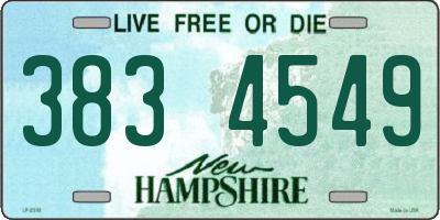 NH license plate 3834549