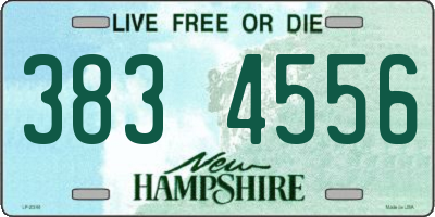 NH license plate 3834556