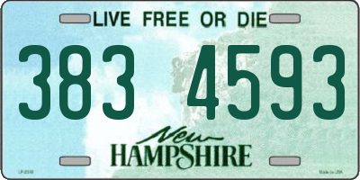 NH license plate 3834593