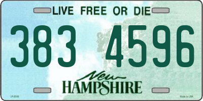 NH license plate 3834596