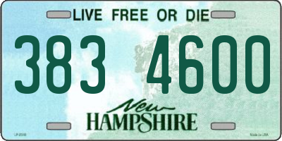 NH license plate 3834600