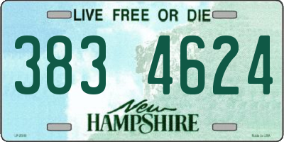 NH license plate 3834624