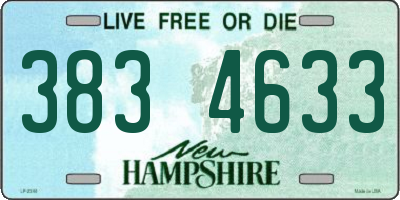 NH license plate 3834633