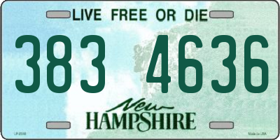 NH license plate 3834636