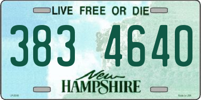 NH license plate 3834640