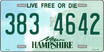NH license plate 3834642