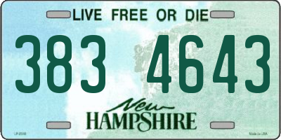 NH license plate 3834643