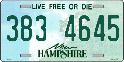 NH license plate 3834645