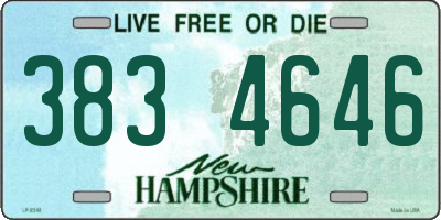 NH license plate 3834646