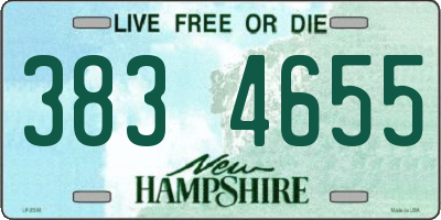 NH license plate 3834655