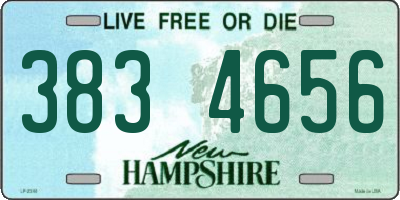 NH license plate 3834656