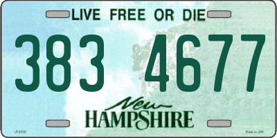 NH license plate 3834677