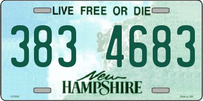 NH license plate 3834683