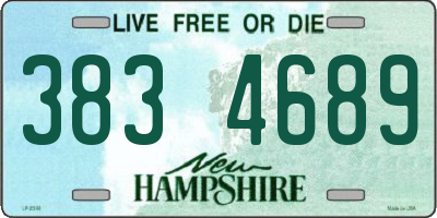 NH license plate 3834689