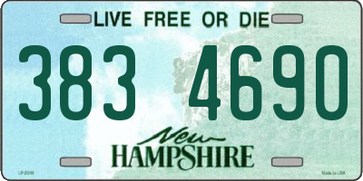NH license plate 3834690