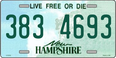NH license plate 3834693