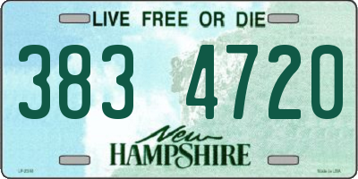 NH license plate 3834720