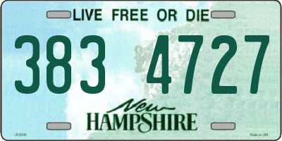 NH license plate 3834727