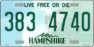 NH license plate 3834740