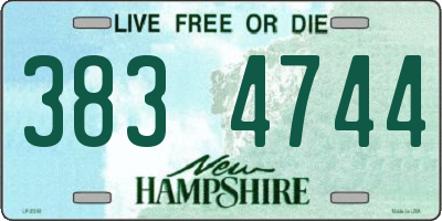 NH license plate 3834744