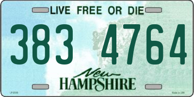 NH license plate 3834764