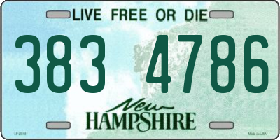 NH license plate 3834786