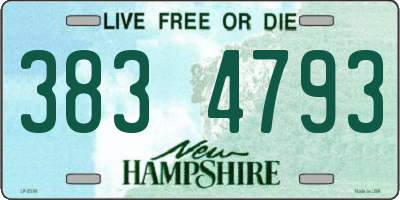 NH license plate 3834793