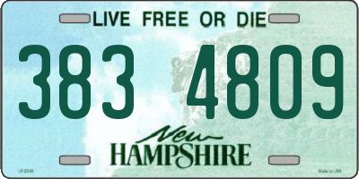 NH license plate 3834809