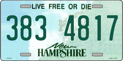 NH license plate 3834817