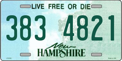 NH license plate 3834821