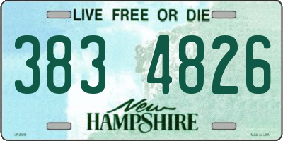 NH license plate 3834826