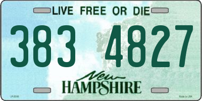 NH license plate 3834827