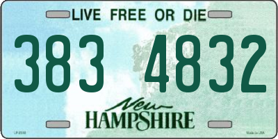 NH license plate 3834832