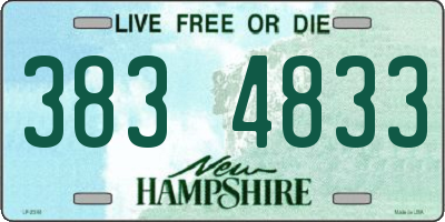 NH license plate 3834833