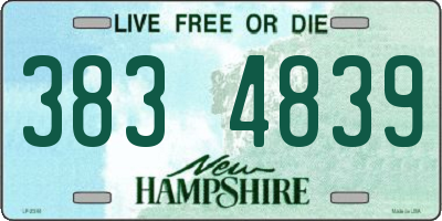 NH license plate 3834839
