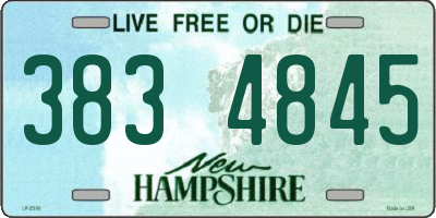 NH license plate 3834845