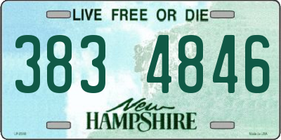 NH license plate 3834846