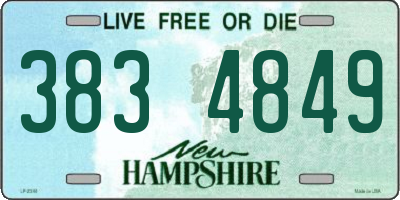 NH license plate 3834849