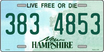 NH license plate 3834853