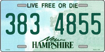 NH license plate 3834855