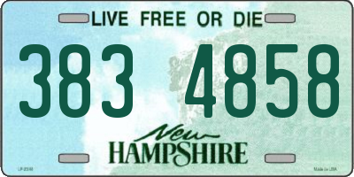NH license plate 3834858