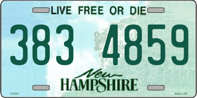 NH license plate 3834859