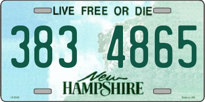 NH license plate 3834865