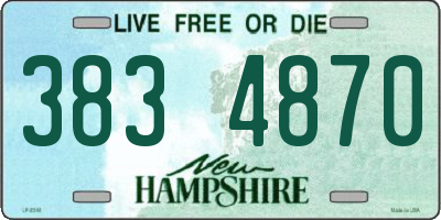 NH license plate 3834870