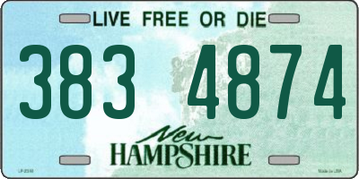 NH license plate 3834874