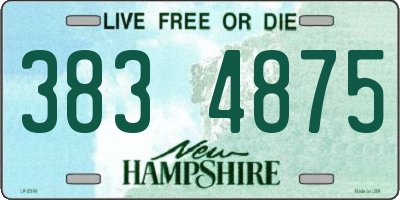 NH license plate 3834875